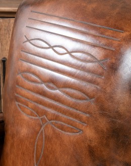 Traditional Western Leather Recliner