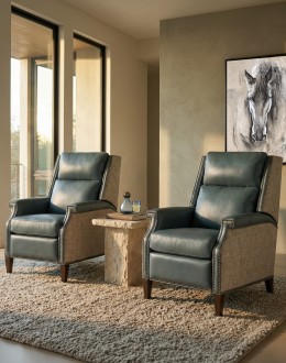 Wylie Sky Leather Recliner