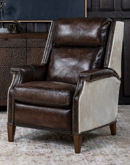 Wylie Smoke Leather Recliner
