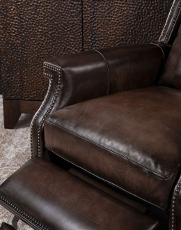 Wylie Smoke Leather Recliner