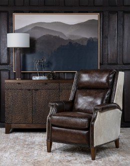 Wylie Smoke Leather Recliner