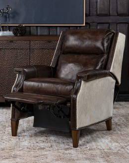 Wylie Smoke Leather Recliner