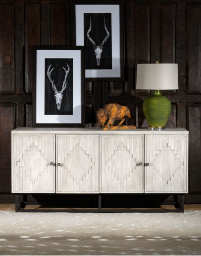 Casanova Sideboard modern grey washed wooden media center