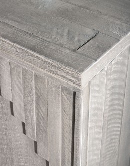 modern grey washed wooden media center