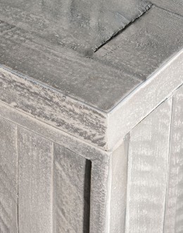 modern grey washed wooden media center