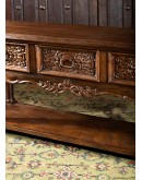 brown carved wood buffet,brown carved wood console table
