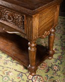 brown carved wood buffet,brown carved wood console table