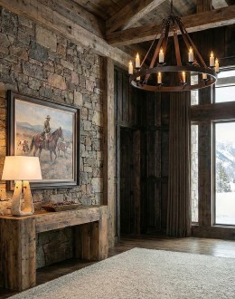 Stampede Leather Strap Chandelier