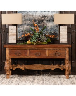 rustic mesquite wood entry table