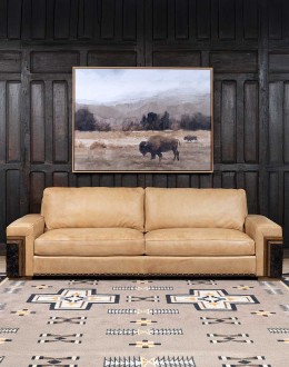 Alpine Ivory Leather Sofa