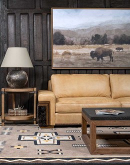 Alpine Ivory Leather Sofa