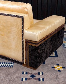 Alpine Ivory Leather Sofa