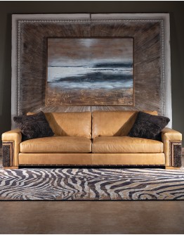 Alpine Ivory Leather Sofa
