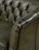 Audrey Olive Leather Settee