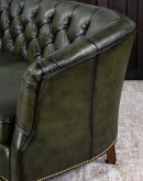 Audrey Olive Leather Settee