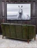 Audrey Olive Leather Settee