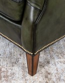 Audrey Olive Leather Settee