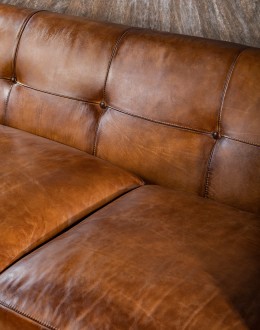 fine western leather sofa,western sofa with saddle leather