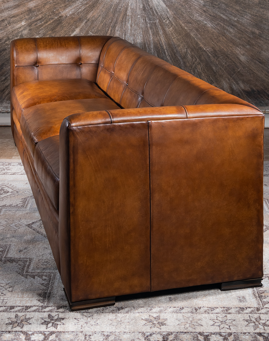 Baccarat Leather Sofa Modern Rustic