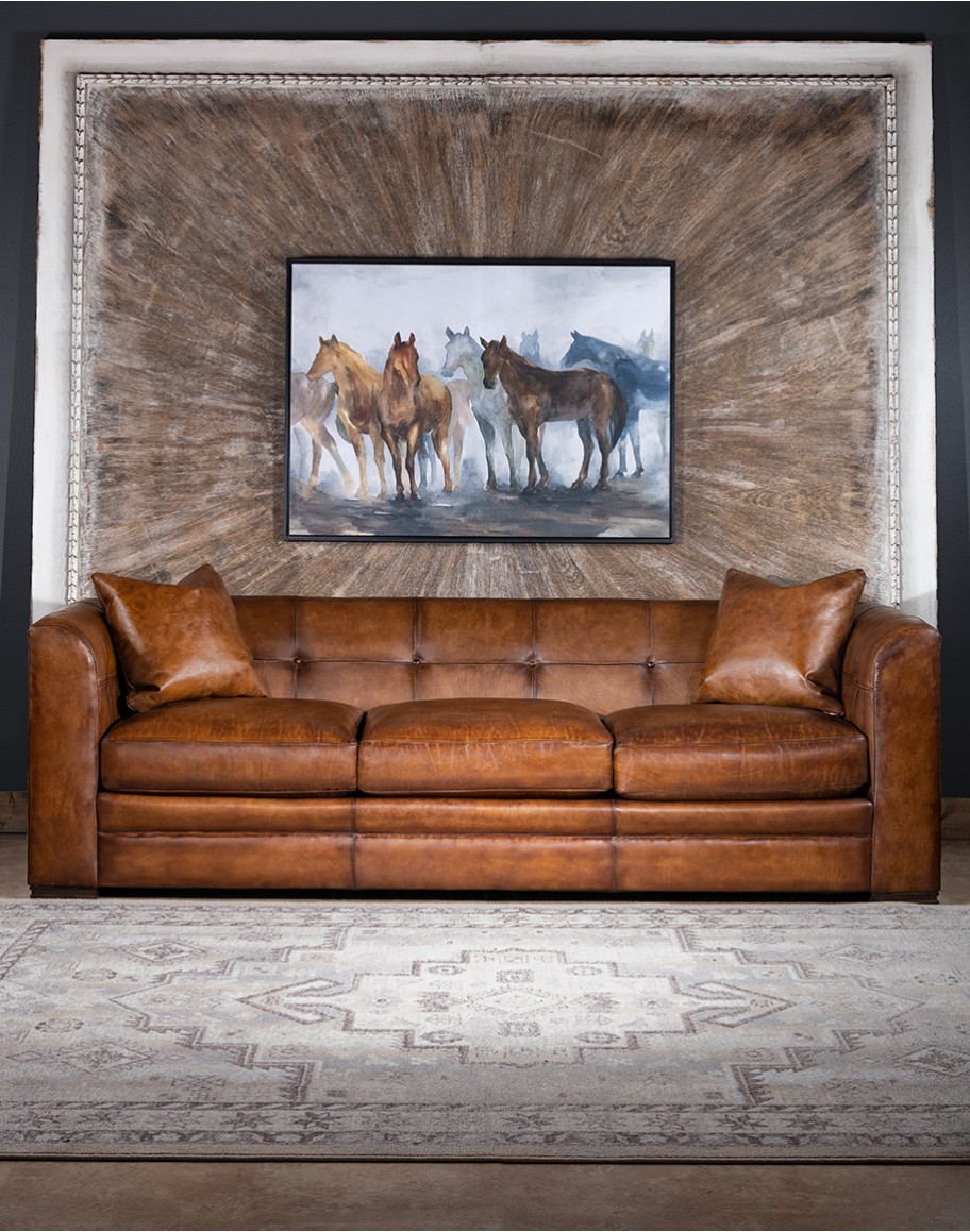 fine western leather sofa,western sofa with saddle leather