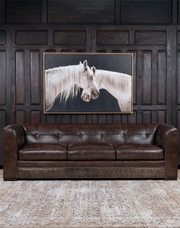 Bellamy Smoke Leather Sofa