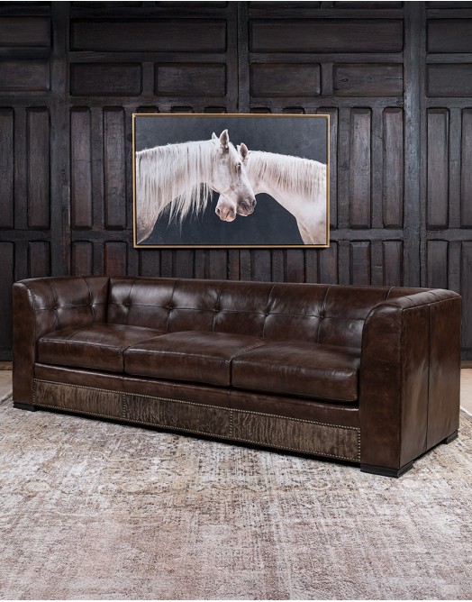 Bellamy Smoke Leather Sofa