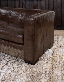 Bellamy Smoke Leather Sofa