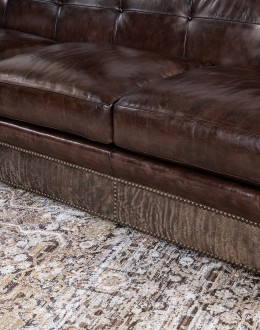 Bellamy Smoke Leather Sofa