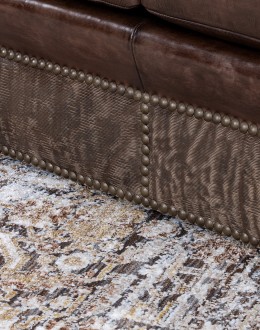 Bellamy Smoke Leather Sofa