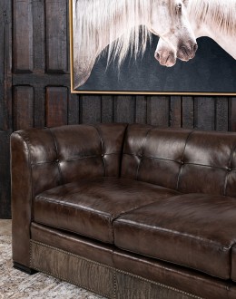 Bellamy Smoke Leather Sofa