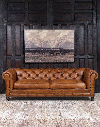 Sauvage Chesterfield Sofa high quality leather chesterfield sofa, remington tanner furniture,chesterfield sofa with saddle leather