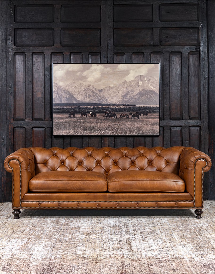 high quality leather chesterfield sofa, remington tanner furniture,chesterfield sofa with saddle leather