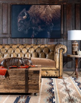 oversized leather chesterfield sofa