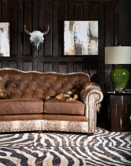 Bonanza Ivory Croc Curved Leather Sofa Bonanza Ivory Croc Curved Leather Sofa