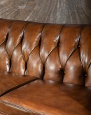 high quality leather chesterfield sofa,chesterfield sofa with dark saddle leather