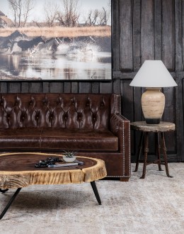 Bozeman Tufted Leather Loveseat