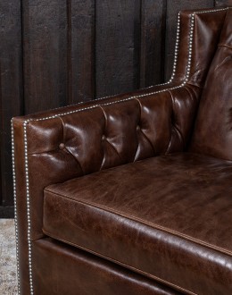 Bozeman Tufted Leather Loveseat