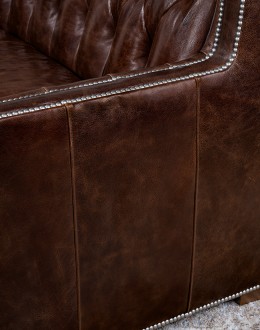 Bozeman Tufted Leather Loveseat