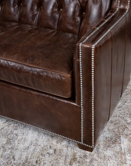 Bozeman Tufted Leather Loveseat