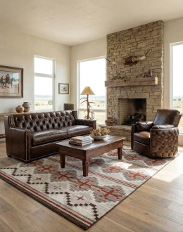 Bozeman Tufted Leather Loveseat