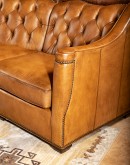large curved leather sofa,curved sectional sofa made with saddle leather,tufted curved leather sofa