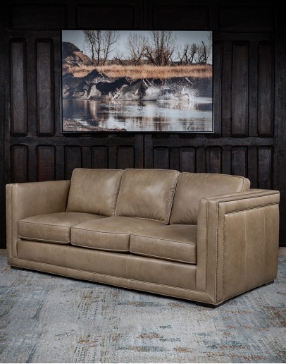 Bryce Sand Leather Sofa