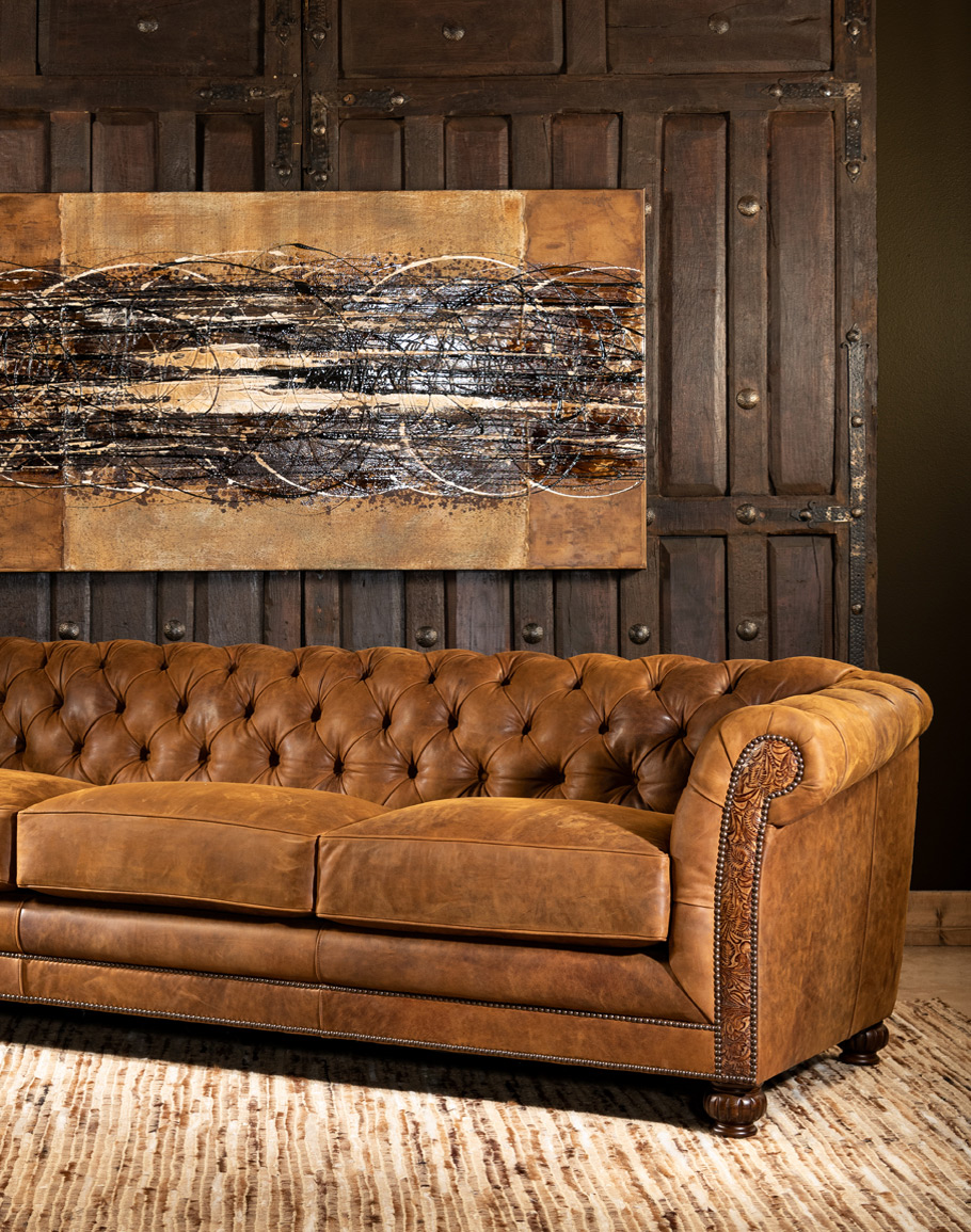 Egypte donker Klacht Buckeye Leather Chesterfield Sofa | Fine Leather Furniture