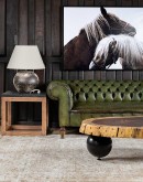 Carson Olive Leather Chesterfield Sofa