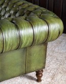 Carson Olive Leather Chesterfield Sofa