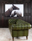 Carson Olive Leather Chesterfield Sofa