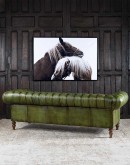 Carson Olive Leather Chesterfield Sofa