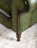 Carson Olive Leather Chesterfield Sofa