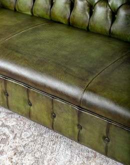 Carson Olive Leather Chesterfield Sofa Carson Olive Leather Chesterfield Sofa