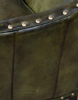 Cassidy Olive Leather Sofa